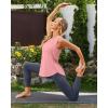 imageG4Free Racerback Workout Tank Tops for Women High Neck Athletic Long Tanks Fast Dry Sleeveless Pilates Running ShirtsPink