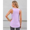 imageG4Free Racerback Workout Tank Tops for Women High Neck Athletic Long Tanks Fast Dry Sleeveless Pilates Running ShirtsPurple