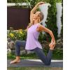 imageG4Free Racerback Workout Tank Tops for Women High Neck Athletic Long Tanks Fast Dry Sleeveless Pilates Running ShirtsPurple