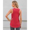 imageG4Free Racerback Workout Tank Tops for Women High Neck Athletic Long Tanks Fast Dry Sleeveless Pilates Running ShirtsRed
