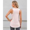 imageG4Free Racerback Workout Tank Tops for Women High Neck Athletic Long Tanks Fast Dry Sleeveless Pilates Running ShirtsSmoky Blush