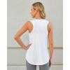 imageG4Free Racerback Workout Tank Tops for Women High Neck Athletic Long Tanks Fast Dry Sleeveless Pilates Running ShirtsWhite
