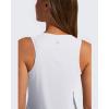 imageG4Free Racerback Workout Tank Tops for Women High Neck Athletic Long Tanks Fast Dry Sleeveless Pilates Running ShirtsWhite
