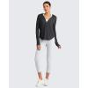 imageG4Free Skimetic UPF 50 Sun Hoodie Women Long Sleeve Workout Tops Half Zip Sun Shirts Quick Dry Running HikingBlack