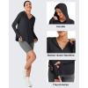 imageG4Free Skimetic UPF 50 Sun Hoodie Women Long Sleeve Workout Tops Half Zip Sun Shirts Quick Dry Running HikingBlack