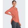 imageG4Free Skimetic UPF 50 Sun Hoodie Women Long Sleeve Workout Tops Half Zip Sun Shirts Quick Dry Running HikingBurnt Orange