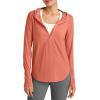 imageG4Free Skimetic UPF 50 Sun Hoodie Women Long Sleeve Workout Tops Half Zip Sun Shirts Quick Dry Running HikingBurnt Orange