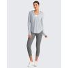 imageG4Free Skimetic UPF 50 Sun Hoodie Women Long Sleeve Workout Tops Half Zip Sun Shirts Quick Dry Running HikingGray