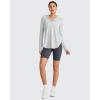 imageG4Free Skimetic UPF 50 Sun Hoodie Women Long Sleeve Workout Tops Half Zip Sun Shirts Quick Dry Running HikingGray