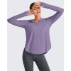 imageG4Free Skimetic UPF 50 Sun Hoodie Women Long Sleeve Workout Tops Half Zip Sun Shirts Quick Dry Running HikingGray Purple