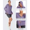 imageG4Free Skimetic UPF 50 Sun Hoodie Women Long Sleeve Workout Tops Half Zip Sun Shirts Quick Dry Running HikingGray Purple