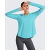 imageG4Free Skimetic UPF 50 Sun Hoodie Women Long Sleeve Workout Tops Half Zip Sun Shirts Quick Dry Running HikingLake Blue