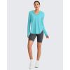 imageG4Free Skimetic UPF 50 Sun Hoodie Women Long Sleeve Workout Tops Half Zip Sun Shirts Quick Dry Running HikingLake Blue