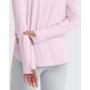 imageG4Free Skimetic UPF 50 Sun Hoodie Women Long Sleeve Workout Tops Half Zip Sun Shirts Quick Dry Running HikingPink