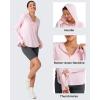 imageG4Free Skimetic UPF 50 Sun Hoodie Women Long Sleeve Workout Tops Half Zip Sun Shirts Quick Dry Running HikingPink