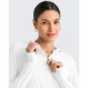 imageG4Free Skimetic UPF 50 Sun Hoodie Women Long Sleeve Workout Tops Half Zip Sun Shirts Quick Dry Running HikingWhite