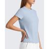 imageG4Free Soft Lyocell Quick Dry Workout Tops for Women  Running Yoga Athletic Gym Casual Short Sleeve TShirt BreathableLight Denim