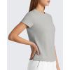imageG4Free Soft Lyocell Quick Dry Workout Tops for Women  Running Yoga Athletic Gym Casual Short Sleeve TShirt BreathableLight Gray
