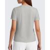 imageG4Free Soft Lyocell Quick Dry Workout Tops for Women  Running Yoga Athletic Gym Casual Short Sleeve TShirt BreathableLight Gray