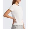 imageG4Free Soft Lyocell Quick Dry Workout Tops for Women  Running Yoga Athletic Gym Casual Short Sleeve TShirt BreathablePure White