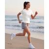 imageG4Free Soft Lyocell Quick Dry Workout Tops for Women  Running Yoga Athletic Gym Casual Short Sleeve TShirt BreathablePure White