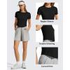 imageG4Free Soft Lyocell Workout Tops Quick Dry Womens Short Sleeve Crop TShirt Crewneck Casual Tees Athletic Running YogaBlack
