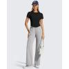 imageG4Free Soft Lyocell Workout Tops Quick Dry Womens Short Sleeve Crop TShirt Crewneck Casual Tees Athletic Running YogaBlack