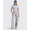 imageG4Free Soft Lyocell Workout Tops Quick Dry Womens Short Sleeve Crop TShirt Crewneck Casual Tees Athletic Running YogaLight Denim