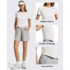 imageG4Free Soft Lyocell Workout Tops Quick Dry Womens Short Sleeve Crop TShirt Crewneck Casual Tees Athletic Running YogaPure White