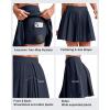 imageG4Free Wide Pleated Women Tennis Skirts High Waisted Golf Skorts Lightweight Casual Cute Athletic Builtin Shorts PocketsDark Navy