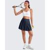 imageG4Free Wide Pleated Women Tennis Skirts High Waisted Golf Skorts Lightweight Casual Cute Athletic Builtin Shorts PocketsDark Navy