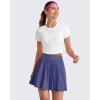 imageG4Free Wide Pleated Women Tennis Skirts High Waisted Golf Skorts Lightweight Casual Cute Athletic Builtin Shorts PocketsDusky Purple