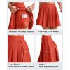 imageG4Free Wide Pleated Women Tennis Skirts High Waisted Golf Skorts Lightweight Casual Cute Athletic Builtin Shorts PocketsRust Orange