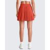 imageG4Free Wide Pleated Women Tennis Skirts High Waisted Golf Skorts Lightweight Casual Cute Athletic Builtin Shorts PocketsRust Orange
