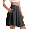 imageG4Free 20 Knee Length Tennis Skirts for Women High Waisted Golf Skorts Soft Athletic Builtin Shorts 3 PocketsBlack