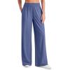 imageG4Free Chillwhisp Lightweight Flowy Wide Leg Pants Women Elastic Waist Palazzo Pants Summer Beach VacationDusky Purple