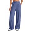 imageG4Free Chillwhisp Lightweight Wide Leg Pants Women Front Seam Elastic Waist Flowy Palazzo Pants SummerDusky Purple