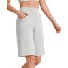 imageG4Free EverGoing Womens Bermuda Shorts with Pockets 10  Knee Length Athletic Casual Long ShortsLight Gray