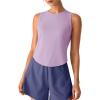 imageG4Free Lyocell Workout Athletic Tank Tops High Neck Sleeveless Yoga Tanks Loose Gym Running Exercixe TopLight Purple