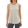 imageG4Free Racerback Workout Tank Tops for Women High Neck Athletic Long Tanks Fast Dry Sleeveless Pilates Running ShirtsMushroom