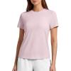 imageG4Free Soft Lyocell Quick Dry Workout Tops for Women  Running Yoga Athletic Gym Casual Short Sleeve TShirt BreathableLight Pink