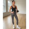 imageG4Free BareFeel Workout Racerback Tank Tops Removable Padded Built in Bra Yoga Tanks Athletic Gym Tennis TopBlack