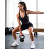 imageG4Free BareFeel Workout Racerback Tank Tops Removable Padded Built in Bra Yoga Tanks Athletic Gym Tennis TopBlack