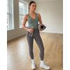 imageG4Free BareFeel Workout Racerback Tank Tops Removable Padded Built in Bra Yoga Tanks Athletic Gym Tennis TopGray Sage