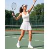 imageG4Free BareFeel Workout Racerback Tank Tops Removable Padded Built in Bra Yoga Tanks Athletic Gym Tennis TopPure White