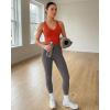 imageG4Free BareFeel Workout Racerback Tank Tops Removable Padded Built in Bra Yoga Tanks Athletic Gym Tennis TopRust Orange