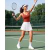 imageG4Free BareFeel Workout Racerback Tank Tops Removable Padded Built in Bra Yoga Tanks Athletic Gym Tennis TopRust Orange