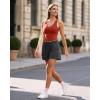 imageG4Free BareFeel Workout Racerback Tank Tops Removable Padded Built in Bra Yoga Tanks Athletic Gym Tennis TopRust Orange