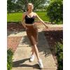 imageG4Free Capri Pants for Women 14 Knee Length Wide Leg Yoga Capris Dressy Casual Summer Crop Pants with PocketsDark Coffee