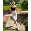 imageG4Free Capri Pants for Women 14 Knee Length Wide Leg Yoga Capris Dressy Casual Summer Crop Pants with PocketsLight Grey